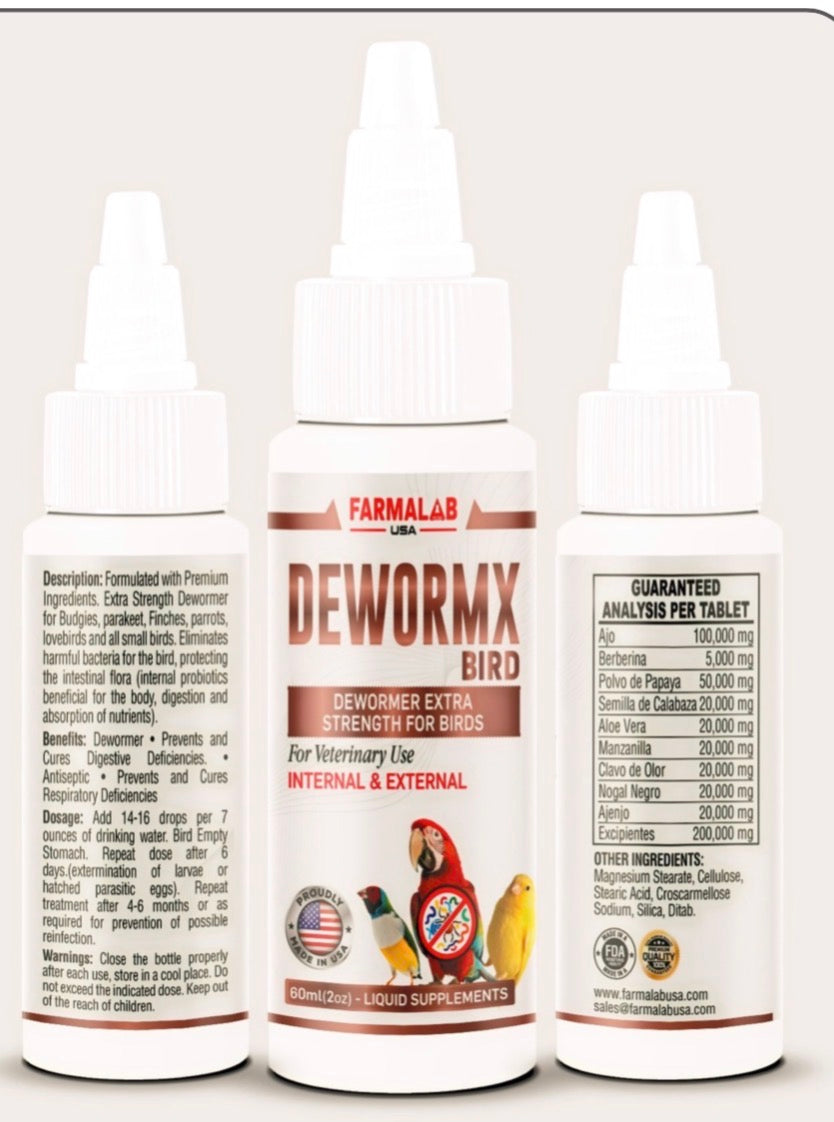 Dewormer Desparasitante All Birds Aves Aviary 60mL