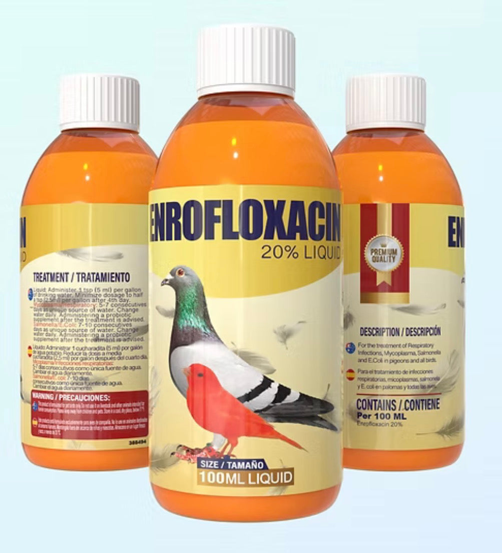 Enrofloxacin 20% Liquid for Birds (Generic Baytril)