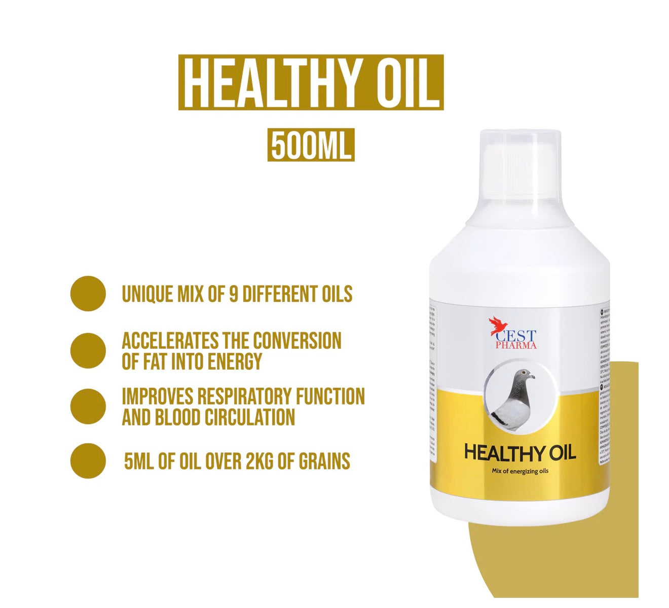 Healthy Oil- Mezcla de 9 Aceites para Palomas